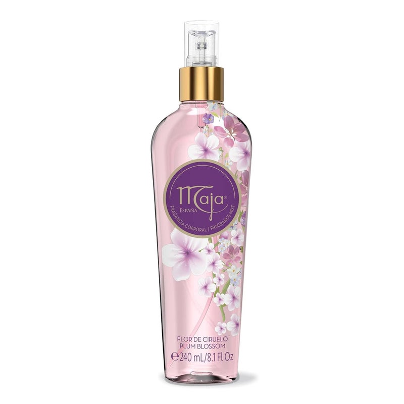 Maja Plum Blossom Perfumed Body Mist with Floral and Fruity notes to refresh yourself any time, Transparent Purple, 8.1 Fl Oz, Spray Bottle - Image 1